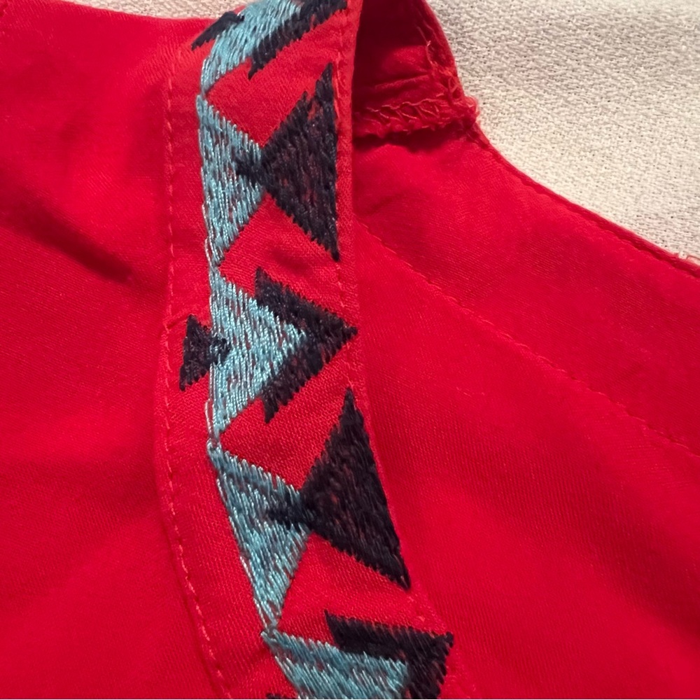 Umgee boho Western Red 3/4 Sleeve Tunic/Dress - Picture 6 of 14